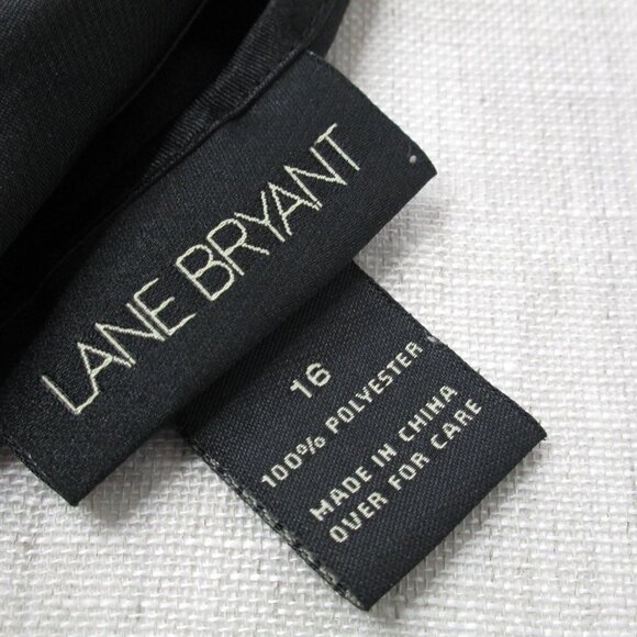 Lane Bryant Tank Top Women's Size 16 Black Sleeveless V-Neck Polyester Pullover - Picture 9 of 10